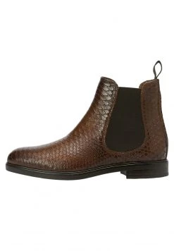 Marc O'Polo Damen MIT MODISCHER PRÄGUNG - Ankle Boot - Cognac