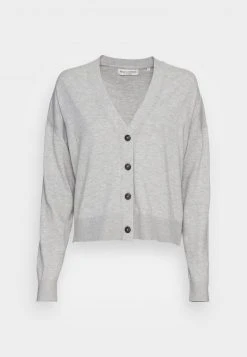 Marc O'Polo CARDIGAN LONGSLEEVE V-NECK BUTTON CLOSURE - Strickjacke - Stony Grey Melange | Damen