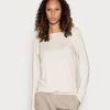 Marc O'Polo Damen LONG SLEEVE BOAT NECK ELASTIC AT HEM - Langarmshirt - Shaded Sand