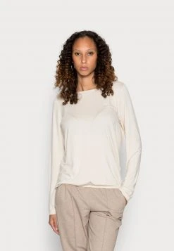 Marc O'Polo Damen LONG SLEEVE BOAT NECK ELASTIC AT HEM - Langarmshirt - Shaded Sand