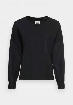 Marc O'Polo LONG SLEEVE ROUND NECK PATCHED WITH WOVEN GARMEN - Sweatshirt - Dusty Black | Damen -Marc O'Polo Verkäufe 982e1d49a6d04c2496d17571ed7aa526
