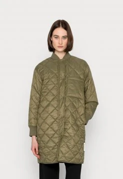 Marc O'Polo Damen COAT DIAMOND QUILTING FRONT ZIPPER WITH PRESSBUTTONS - Kurzmantel - Olive Grove