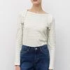 Marc O'Polo BOAT NECK - Langarmshirt - Stone Powder | Damen