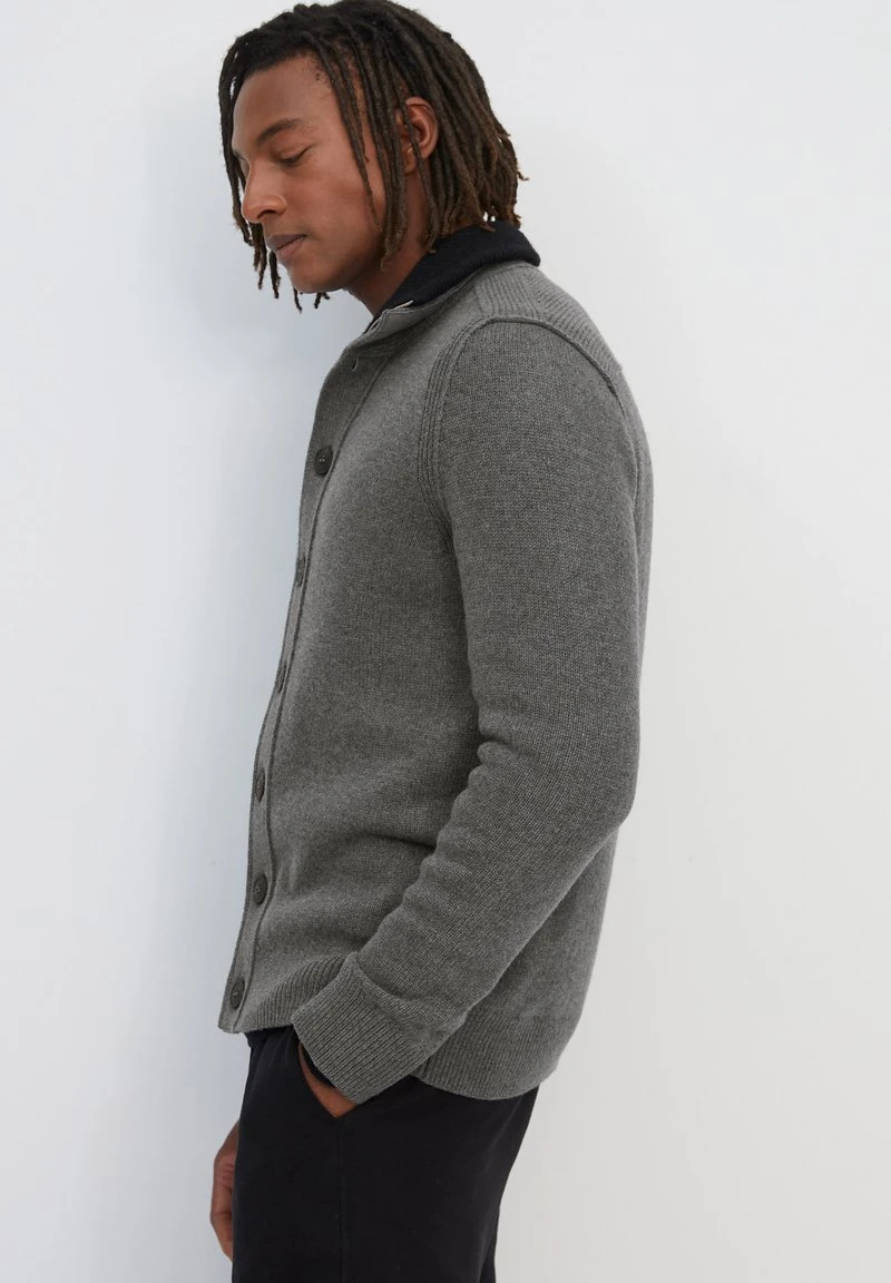 Marc O'Polo Strickjacke - Nordic Grey Melange | Herren 5 Marc O'Polo Strickjacke - Nordic Grey Melange | Herren – Bild 5