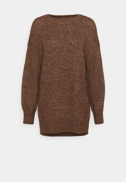 Marc O'Polo LONGSLEEVE ROUND NECK - Strickpullover - Chestnut Brown | Damen
