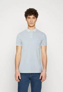 Marc O'Polo Herren SHORT SLEEVE RIB DETAILS SLITS AT HEM - Poloshirt - Light Blue