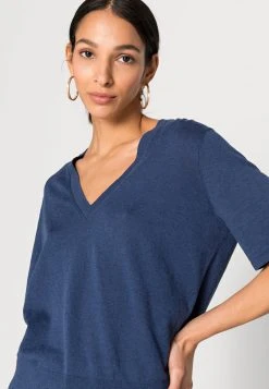 Marc O'Polo Damen SHORTSLEEVE V NECK - T-Shirt Basic - Noble Blue -Marc O'Polo Verkäufe a8c735e6650c4342981aa0023bc6e8cb