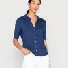 Marc O'Polo Damen BLOUSE - Hemdbluse - Noble Blue