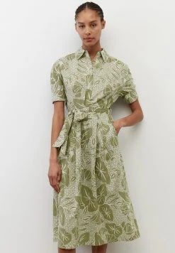Marc O'Polo Damen PAPERTOUCH POPELINE - Blusenkleid - Light Green