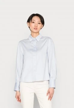 Marc O'Polo LONG SLEEVE KENT COLLAR CROPPED HIDDEN PLACKET - Hemdbluse - Morning Dew | Damen