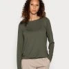 Marc O'Polo LONG SLEEVE BOAT NECK ELASTIC AT HEM - Langarmshirt - Fresh Moss | Damen