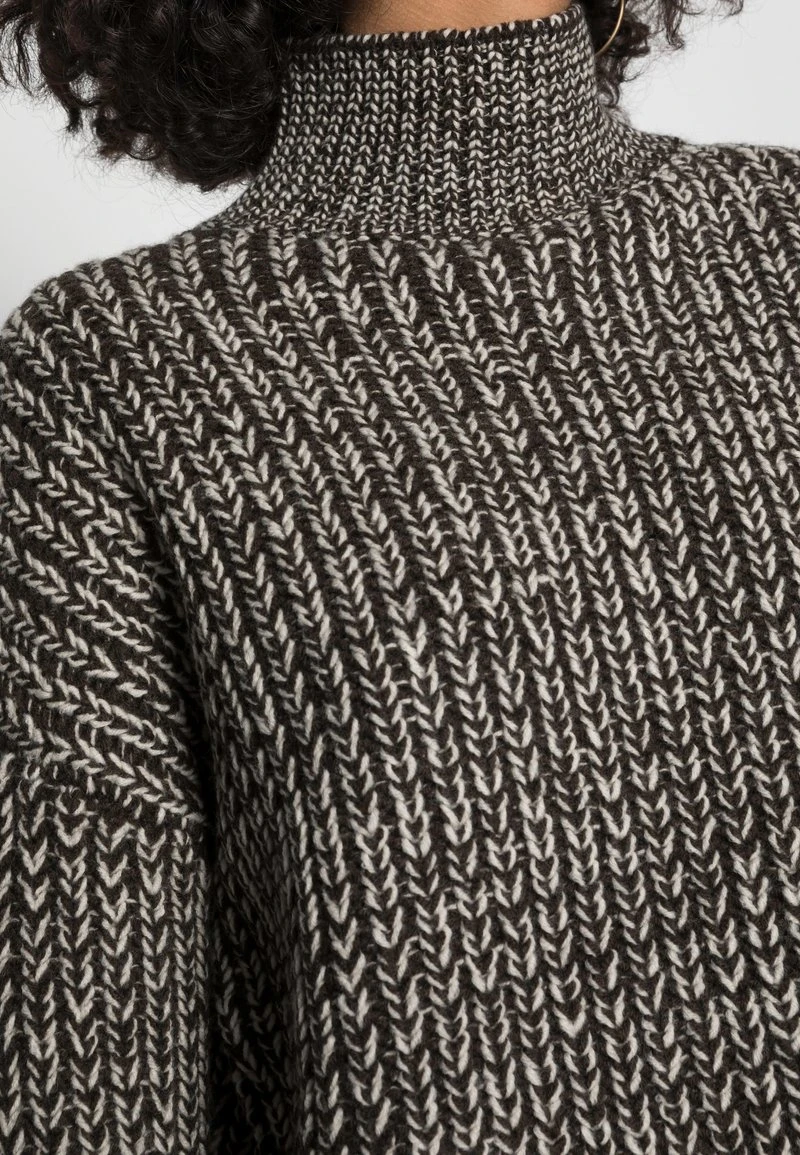 Marc O'Polo LONGSLEEVE STAND UP COLLAR MOULINEE - Strickpullover - Multi/deep Walnut | Damen 5 Marc O'Polo LONGSLEEVE STAND UP COLLAR MOULINEE - Strickpullover - Multi/deep Walnut | Damen – Bild 5