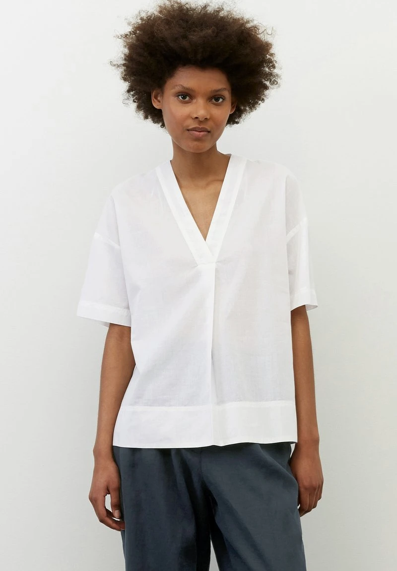 Marc O'Polo MIT V-NECK - Bluse - Salty White | Damen 1 Marc O'Polo MIT V-NECK - Bluse - Salty White | Damen