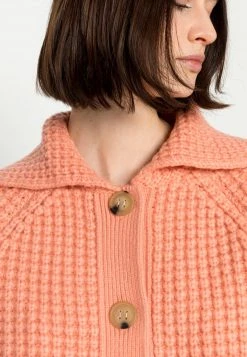 Marc O'Polo CARDIGAN LONGSLEEVE COLLAR BUTTON CLOSURE - Strickjacke - Blooming Peach | Damen -Marc O'Polo Verkäufe bcc0c3956b8044b18eb67507b729b53a