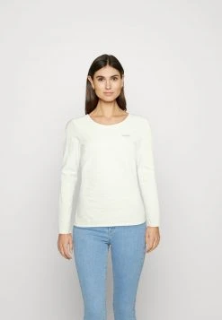Marc O'Polo LONG SLEEVE ROUND NECK SOLID - Langarmshirt - Salty White | Damen
