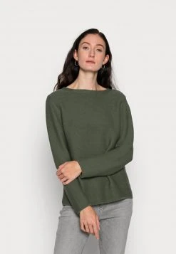 Marc O'Polo LONGSLEEVE SMALL LINKED ON COLLAR - Strickpullover - Fresh Moss | Damen