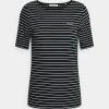Marc O'Polo SHORT SLEEVE ROUND NECK STRIPED - T-Shirt Print - Deep Sky | Damen