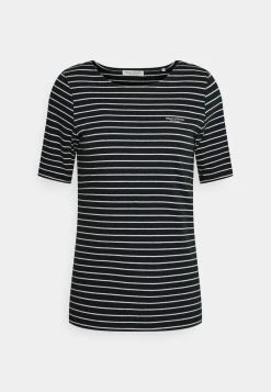 Marc O'Polo SHORT SLEEVE ROUND NECK STRIPED - T-Shirt Print - Deep Sky | Damen