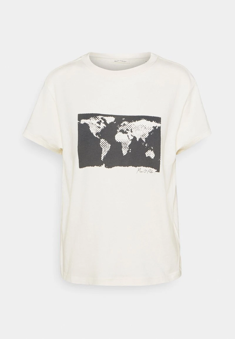 Marc O'Polo SHORT SLEEVE ROUND NECK - T-Shirt Print - Paper White | Damen 1 Marc O'Polo SHORT SLEEVE ROUND NECK - T-Shirt Print - Paper White | Damen