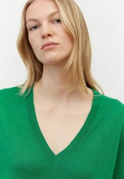 Marc O'Polo SHORTSLEEVE V NECK - T-Shirt Basic - Preppy Green | Damen -Marc O'Polo Verkäufe c9254583c75f4b888374c0eb74c8ed9d