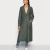 Marc O'Polo COAT BOILED LONG SIDE SLITS PATCHED POCKETS - Klassischer Mantel - Fresh Moss | Damen
