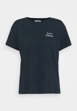 Marc O'Polo Damen SHORT SLEEVE ROUND NECK - T-Shirt Print - Dark Night