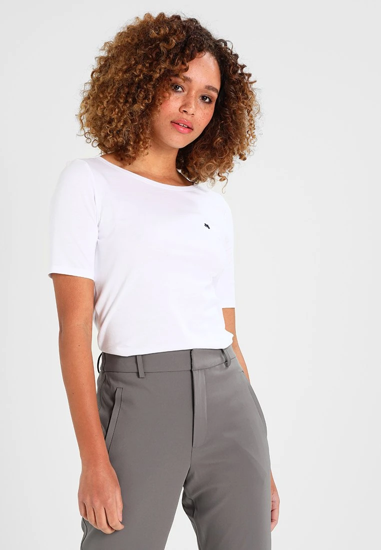 Marc O'Polo SHORT SLEEVE BOAT NECK - T-Shirt Basic - White | Damen 1 Marc O'Polo SHORT SLEEVE BOAT NECK - T-Shirt Basic - White | Damen