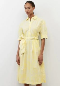 Marc O'Polo Damen PAPERTOUCH POPELINE - Blusenkleid - Yellow