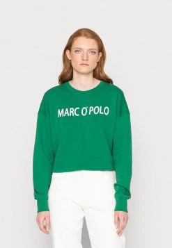 Marc O'Polo ROUND NECK LONG SLEEVES CROPPED LENGTH - Sweatshirt - Preppy Green | Damen