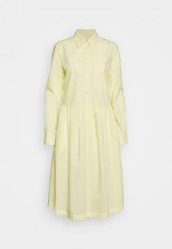 Marc O'Polo Damen DRESS SHIRT LONG CUFFED - Blusenkleid - Lemon Sorbet