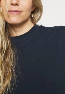 Marc O'Polo Damen HIGH NECK - T-Shirt Basic - Dark Night -Marc O'Polo Verkäufe cf954b2b809e42a687b172958d1a0230