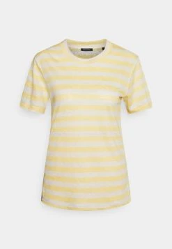 Marc O'Polo SHORT SLEEVE ROUND NECK SLIM FIT STRIPED - T-Shirt Print - Mutli/iced Vanilla | Damen