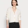 Marc O'Polo CARDIGAN LONGSLEEVE V-NECK BUTTON CLOSURE HALF-CARDIGAN STIT - Strickjacke - Shaded Sand | Damen