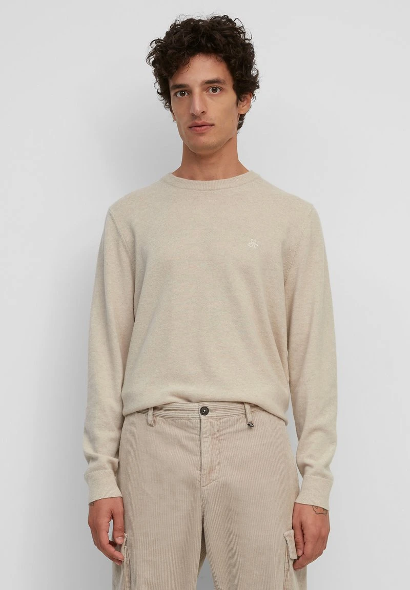 Marc O'Polo HOCHWERTIGER MIX - Strickpullover - Linen White | Herren 1 Marc O'Polo HOCHWERTIGER MIX - Strickpullover - Linen White | Herren