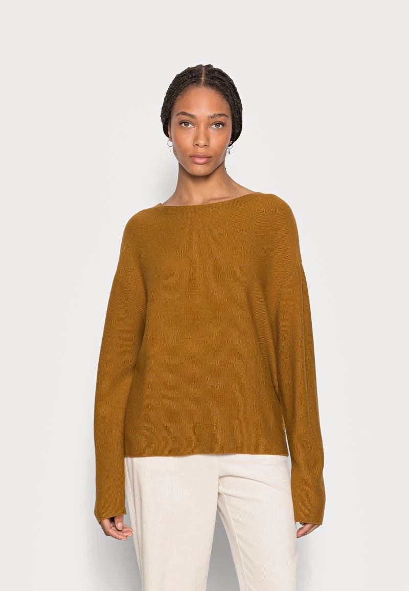 Marc O'Polo LONGSLEEVE MODERN WIDE FIT RICE CORN STRUCTURE - Strickpullover - Golden Hour | Damen 1 Marc O'Polo LONGSLEEVE MODERN WIDE FIT RICE CORN STRUCTURE - Strickpullover - Golden Hour | Damen