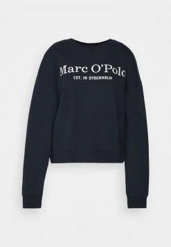 Marc O'Polo ROUND NECK MODERN COPPED FIT LOGOMANIA - Sweatshirt - Deep Blue Sea | Damen -Marc O'Polo Verkäufe dc0105d7363642dab78d0cb3f1fb7845