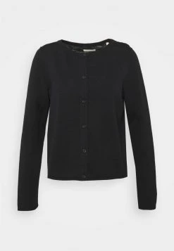 Marc O'Polo CARDIGAN LONGSLEEVE ASHAPE WITH STRUCTURE DETAILS AND BUTTON - Strickjacke - Dark Atlantic | Damen