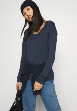 Marc O'Polo LONG SLEEVE ROUND NECK - Langarmshirt - Dark Night | Damen -Marc O'Polo Verkäufe e7cfcf3e69494a5b92c1509a392aa202