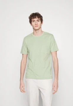 Marc O'Polo SHORT SLEEVE CREW NECK CHEST POCKET SMALL LOGO - T-Shirt Basic - Pistachio Gray | Herren