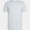 Marc O'Polo SHORT SLEEVE ROUND NECK CHEST - T-Shirt Basic - Light Blue | Herren