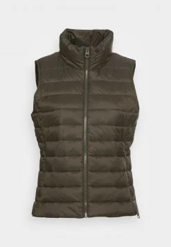 Marc O'Polo VEST STAND UP COLLAR FRONT ZIPPER - Weste - Olive Drab | Damen -Marc O'Polo Verkäufe ef23501393554d81be6d9bf4dd0ee126