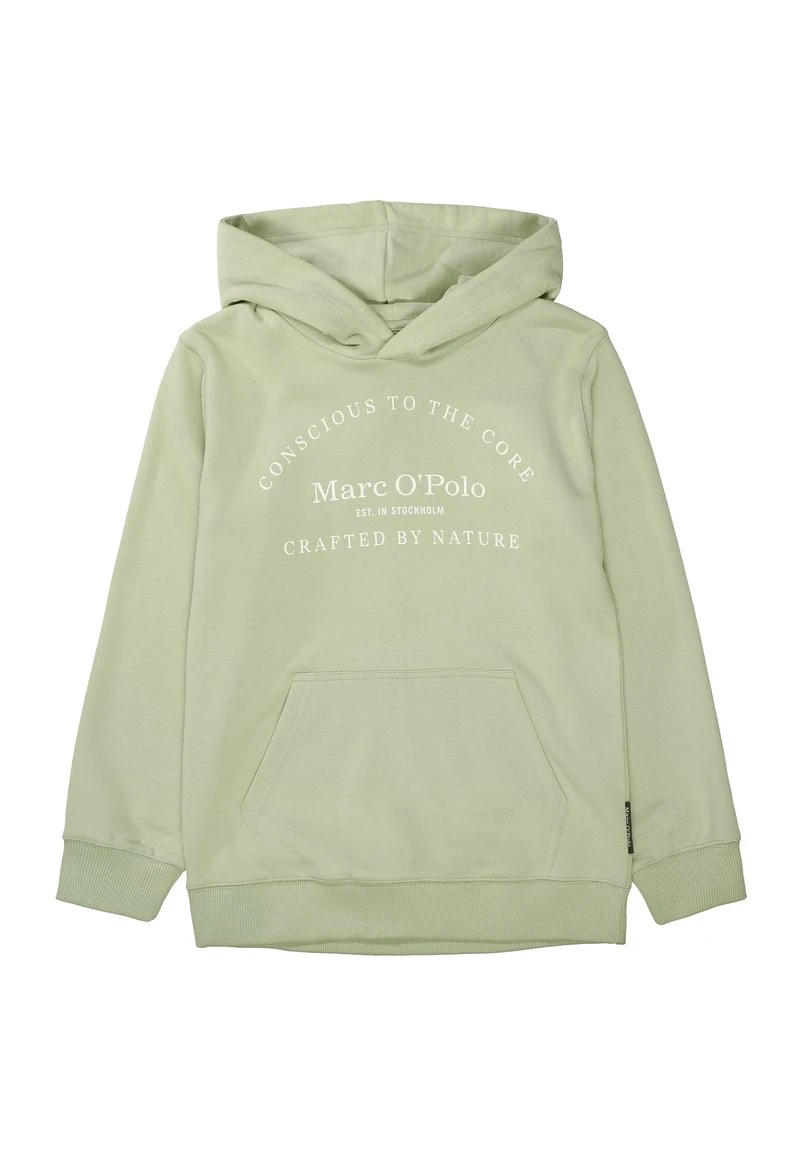 Marc O'Polo MIT LABEL PRINT - Kapuzenpullover - Pistachio Gray | Kinder 1 Marc O'Polo MIT LABEL PRINT - Kapuzenpullover - Pistachio Gray | Kinder