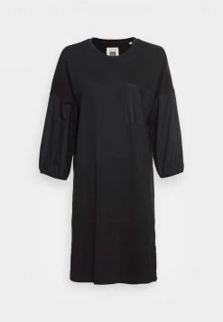 Marc O'Polo DRESS LONG SLEEVE PATCHED POCKET - Freizeitkleid - Dusty Black | Damen -Marc O'Polo Verkäufe f580ead2000c4990b746521c487dd70e