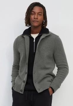 Marc O'Polo Strickjacke - Nordic Grey Melange | Herren