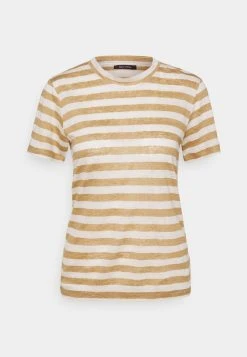 Marc O'Polo SHORT SLEEVE ROUND NECK SLIM FIT STRIPED - T-Shirt Print - Mutli/sandy Beach | Damen