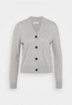 Marc O'Polo CARDIGAN LONG SLEEVE V-NECK BUTTON - Strickjacke - Chalk Grey Melange | Damen