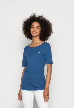 Marc O'Polo Damen SHORT SLEEVE ROUND NECK - T-Shirt Basic - Lake Blue