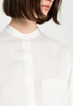 Marc O'Polo BLOUSE LONG SLEEVE STAND UP COLLAR LONG SHAPE BUTTON DOWN - Hemdbluse - Salty White | Damen -Marc O'Polo Verkäufe ffd342cfd44e41f3850319c73ae7839e